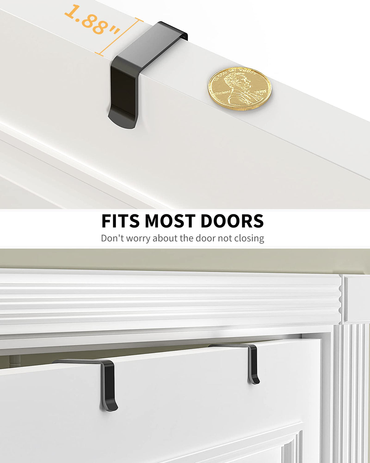 Moforoco over-the-door pantry organizer with 3 medium shelves for bottles