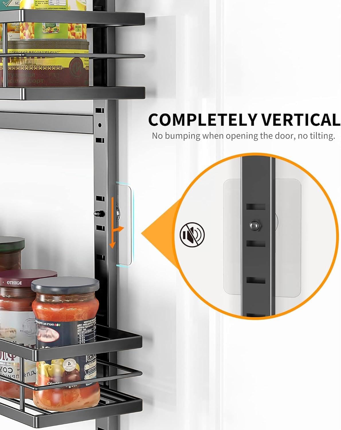 Moforoco over-the-door pantry organizer with 3 small shelves for spices