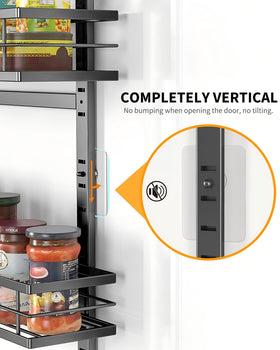 Moforoco White 9-tier space-saving door organizer in a compact kitchen