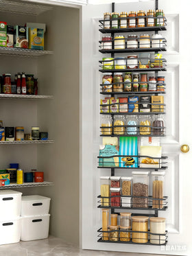 Moforoco 9-tier on-door rack keeping items accessible and organized