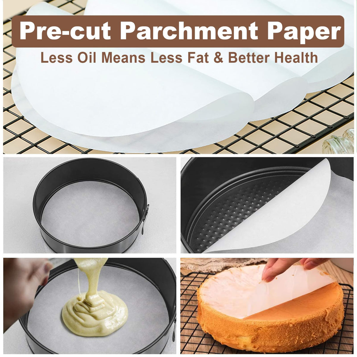 Molgree parchment papers included to simplify lining and cleanup