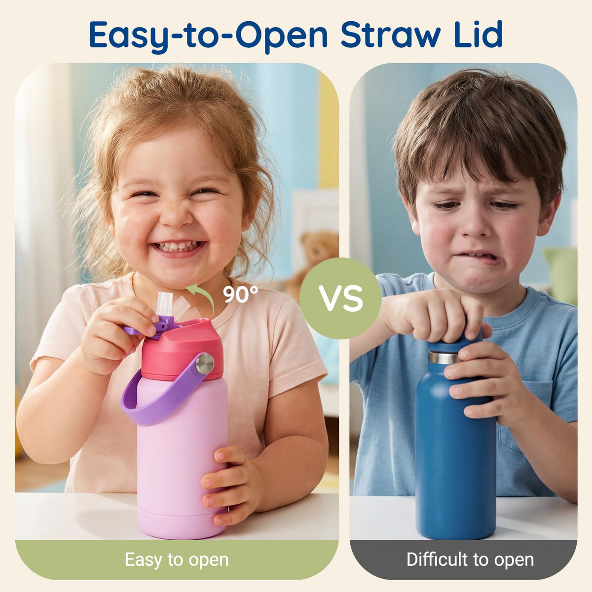 Mommore kids bottle with non-slip base—steady on desks, car seats, and strollers.
