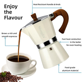 Mongdio Moka Pot on the stove for Cuban-style coffee
