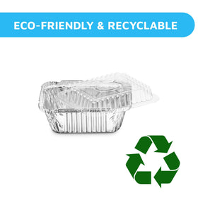 Edge-seal lids on MontoPack pans lock in freshness for leftovers and grab-and-go meals.