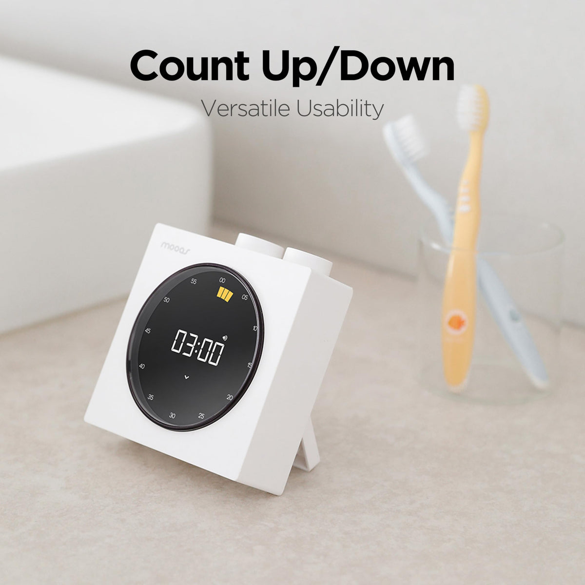mooas Time Loop color visual ring provides quick time awareness during study.
