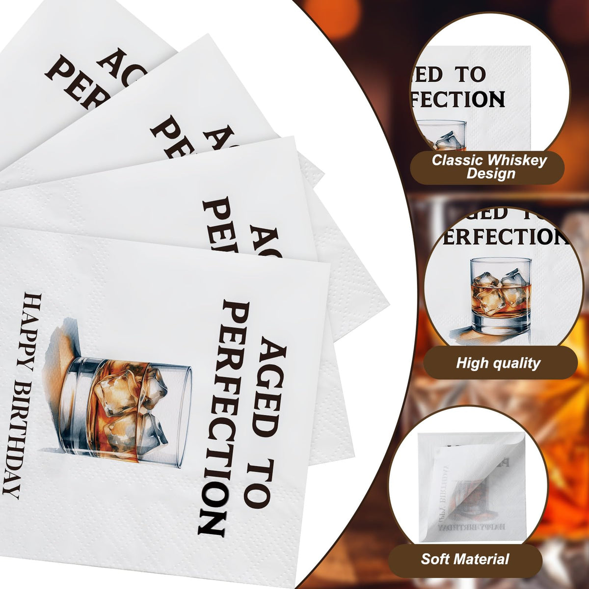 Mooliwe 2-ply napkins are highly absorbent to protect surfaces.