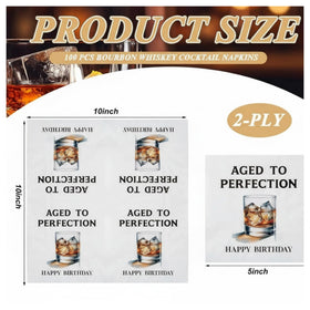 Mooliwe bourbon glass design napkins add humor to whiskey gatherings.
