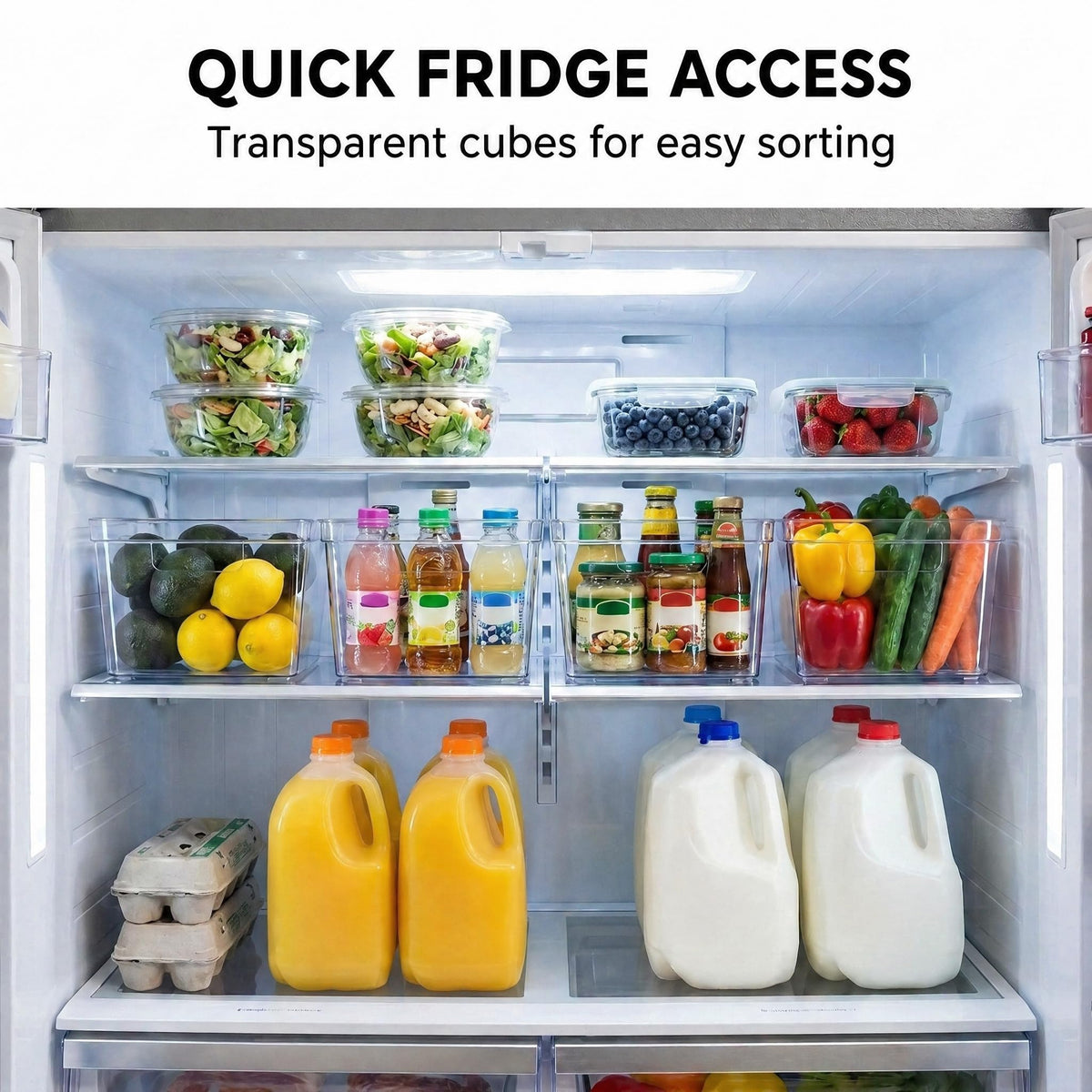 MOONEDGE versatile organizer for pantry, fridge, closet, and vanity.