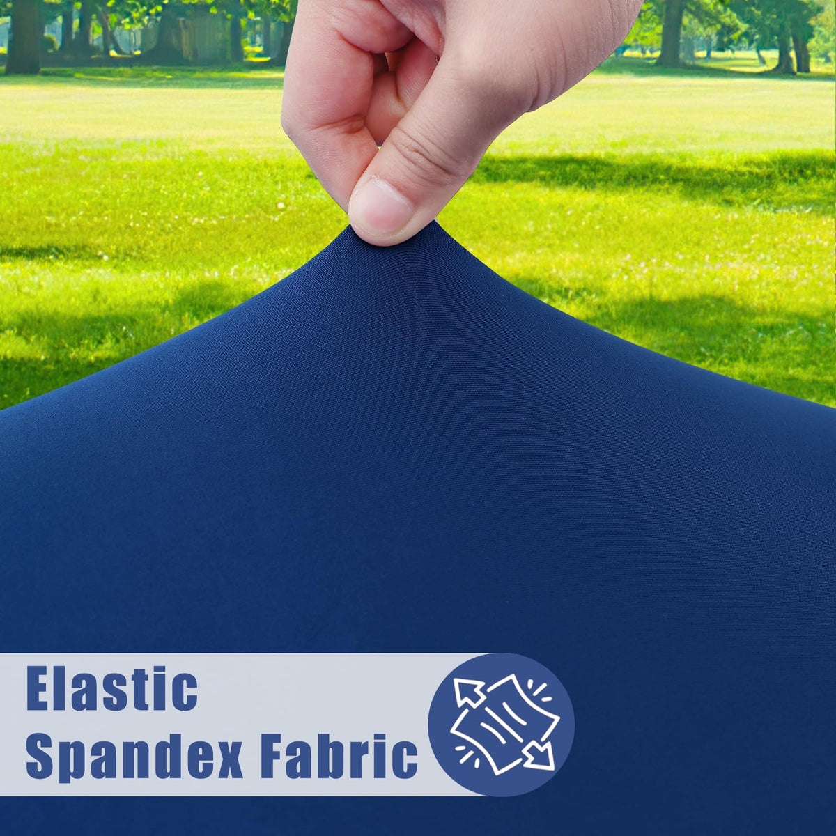 Moosfor elastic edge wrap secures the cover without clips.