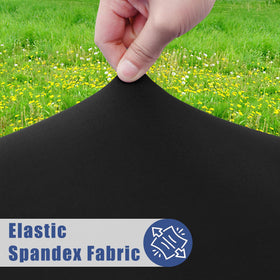 Moosfor elastic-edge tablecloth; windproof and secure without clips.