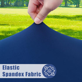 Moosfor navy tablecloth beads liquids on waterproof surface for easy cleanup
