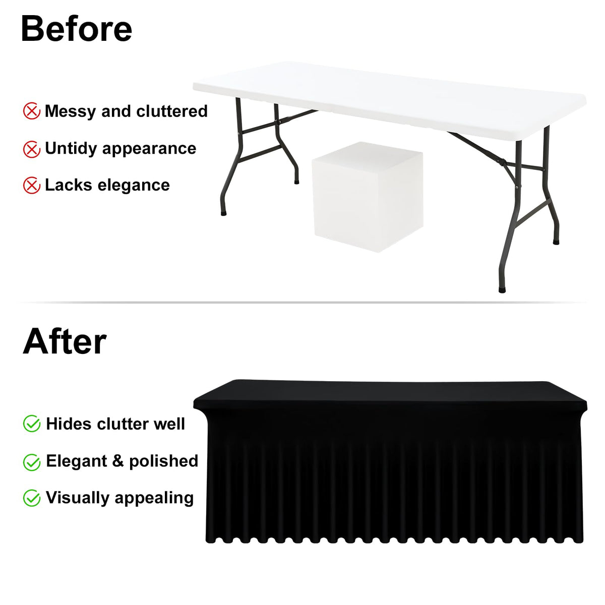 Moosfor spillproof tablecloth protecting surface during a party setup