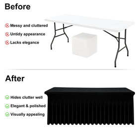Moosfor spillproof tablecloth protecting surface during a party setup