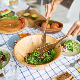 Mooues teak spoons stay nonstick-friendly and protect nonstick cookware