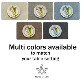 More Decor placemats blue stackable and durable for storage