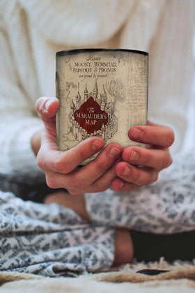 Morphing Mugs Marauder's Map mug ideal for gifting or display on desk.