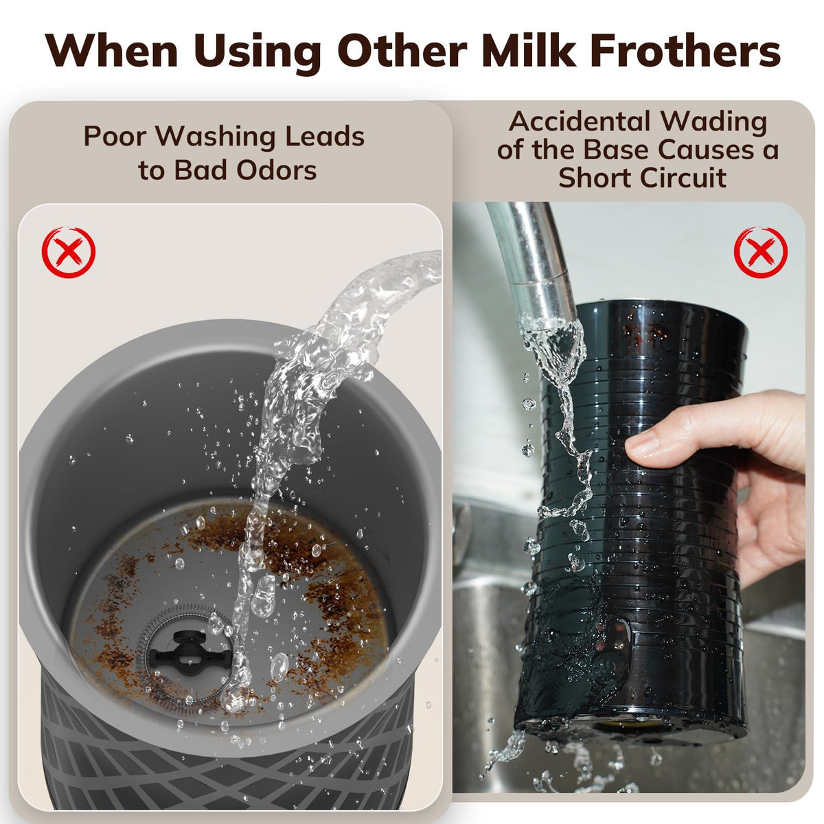 Morpilot stainless steel jug with precise pour for clean results