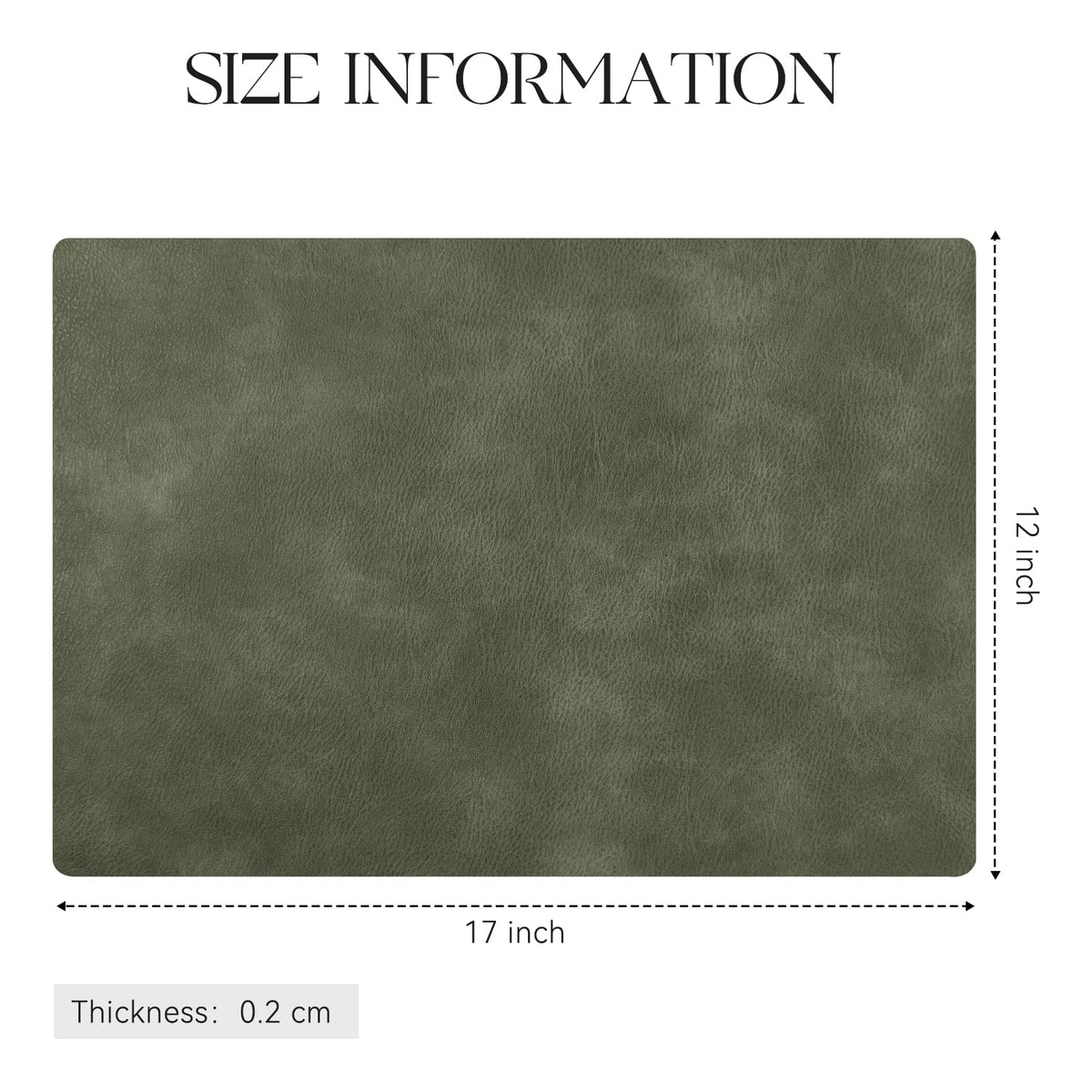 MOSAYT placemats olive green improve table decor and protection