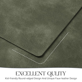 MOSAYT reversible placemats olive green offer two looks