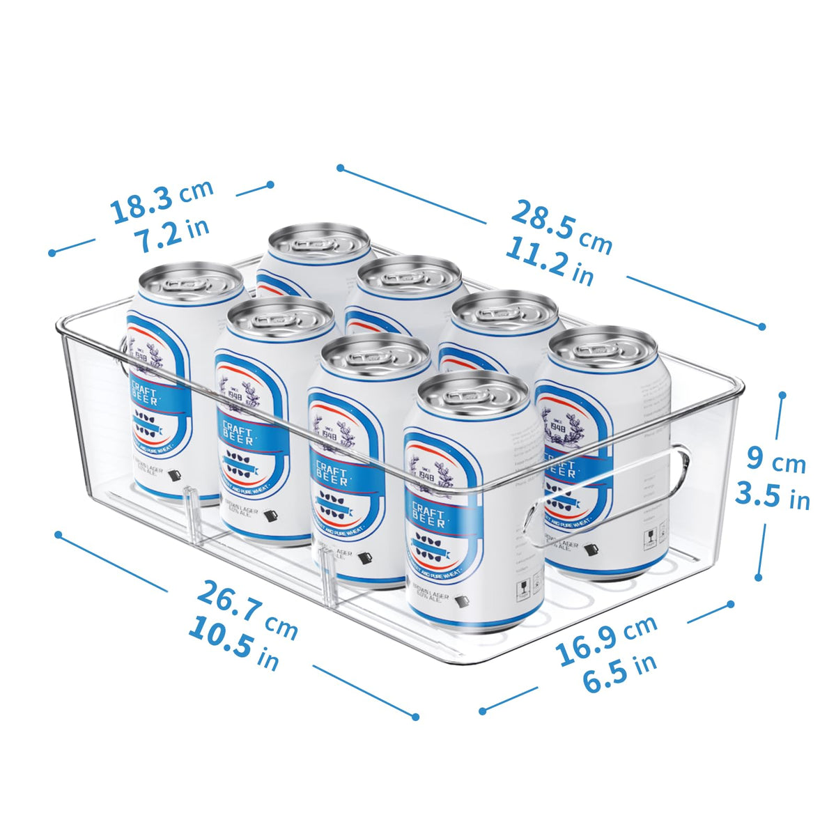 Mpotmiy pantry bin with easy-grip handles for effortless access.