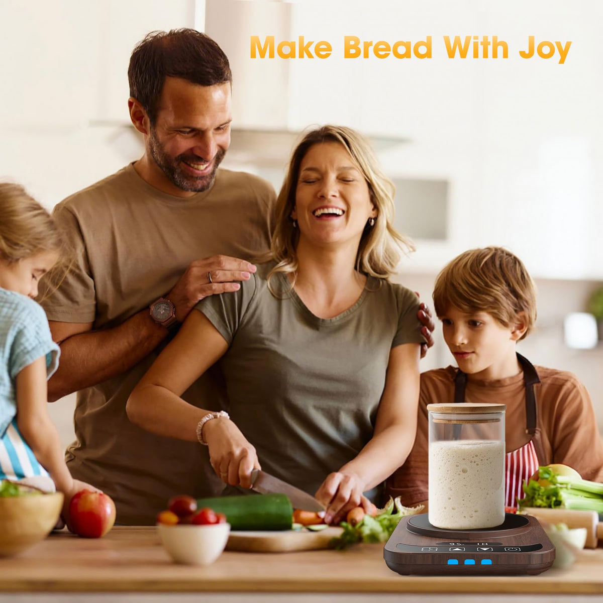 MQUPIN Sourdough Warmer compact base fits standard fermentation jars.