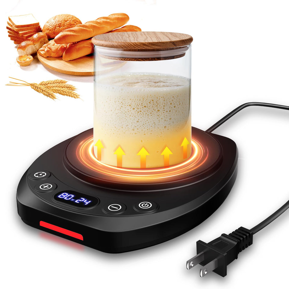 MQUPIN Sourdough Warmer control panel displaying precise temperature settings.