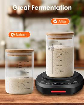 MQUPIN Sourdough Warmer with precise 1°F control supporting steady fermentation.