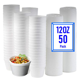 Mr Miracle foam bowl 12oz with lid for hot and cold foods, easy to carry.