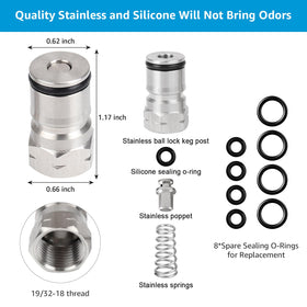 MRbrew gas post spring kit for quick, reliable keg assembly