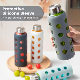 Mrsdry 18oz bottle shown in a backpack for on-the-go hydration.