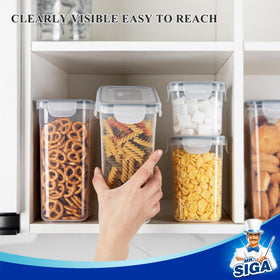 MR.SIGA 16 reusable sticker labels simplify labeling pantry items.