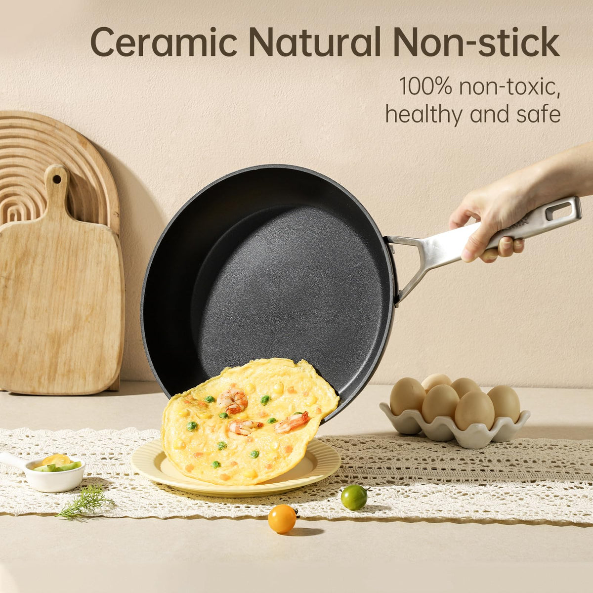 MsMk pan oven-safe up to 700°F for finishing dishes safely