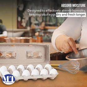 MT Products Blank Natural Pulp Egg Cartons in bulk pack for farmers and markets.
