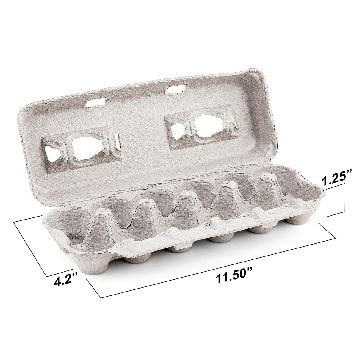 MT Products Blank Natural Pulp Egg Cartons highlight recyclable material for eco storage.