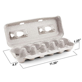 MT Products Blank Natural Pulp Egg Cartons highlight recyclable material for eco storage.