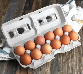 MT Products recycled pulp carton absorbs humidity to keep eggs dry