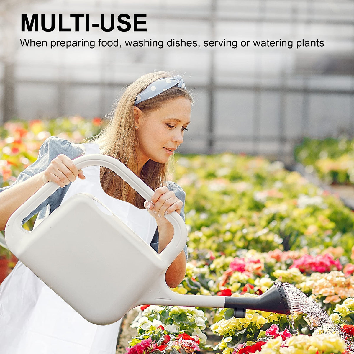 MT Products slip-on apron with extra-long ties secures quickly for servers and artists.