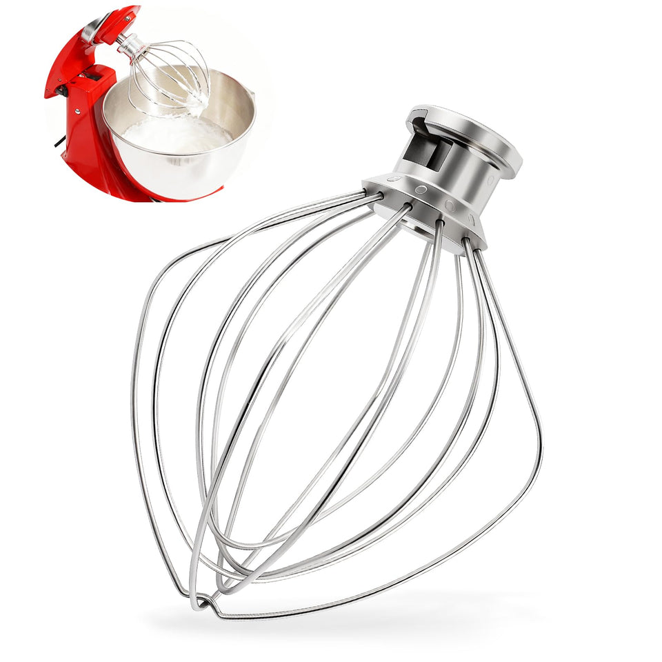 Mttobo dishwasher-safe wire whip front view highlights stainless steel construction.