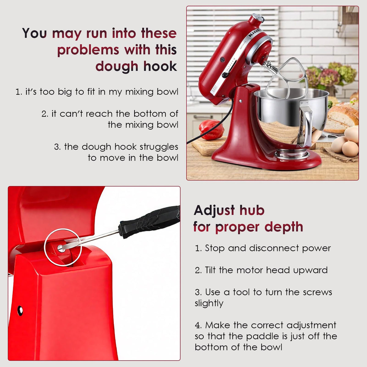 Mttobo heavy-duty replacement beater fits 4.5–5 qt mixers.