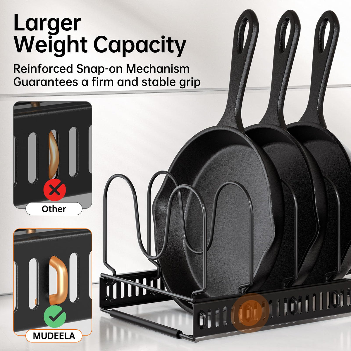 MUDEELA dual-protection strips guard cookware finishes during storage