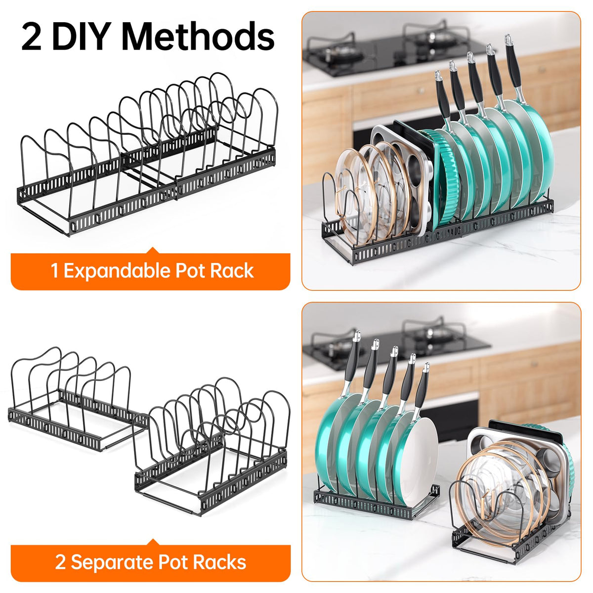 MUDEELA tool-free assembly takes seconds for quick setup in the kitchen.