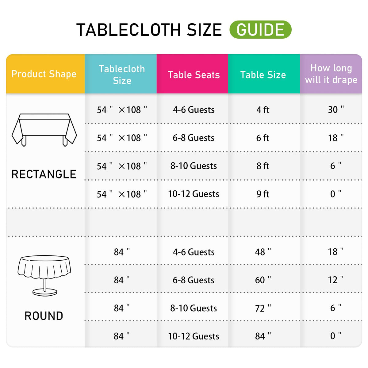 Mulbozy holiday event table cover suitable for buffets and cake tables