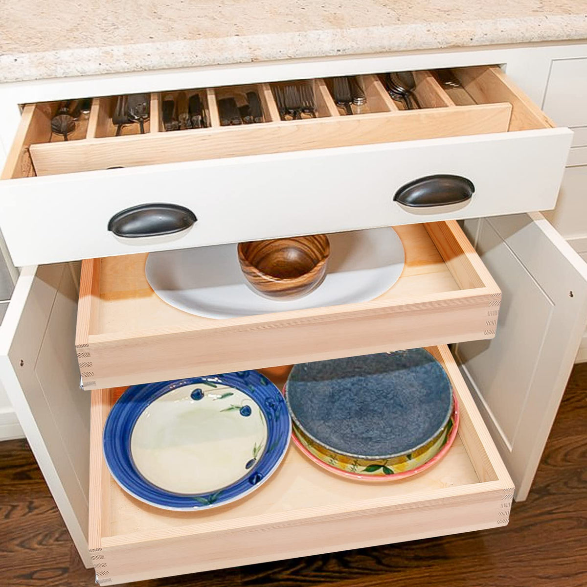 Mulush full-extension drawer slides rated at 60lbs