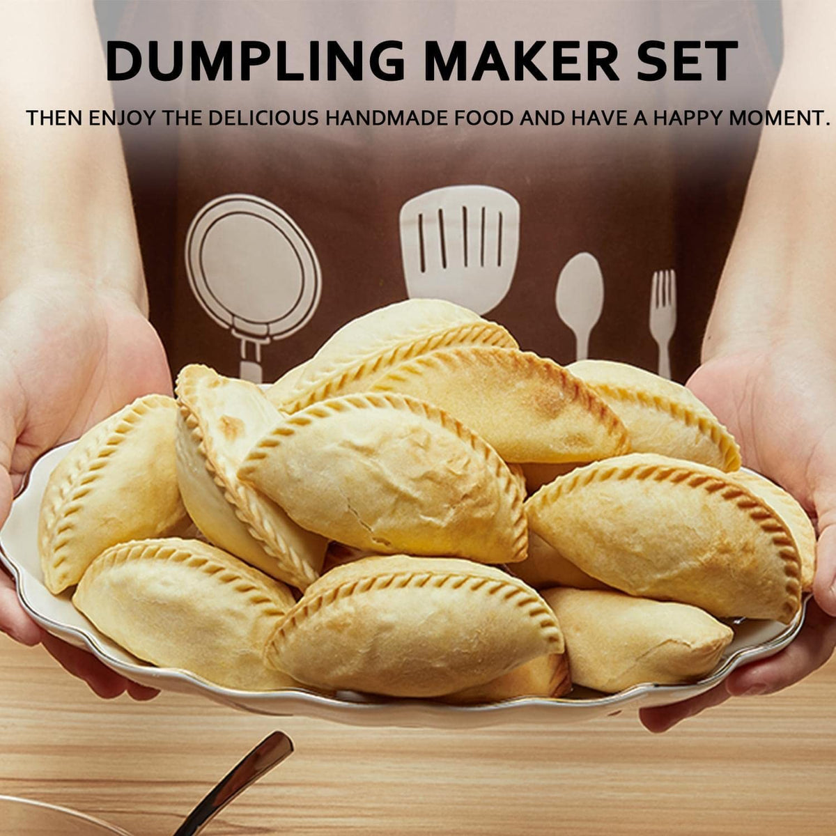 MUMSUNG 5-inch dumpling press creates perfect half-moon shapes.