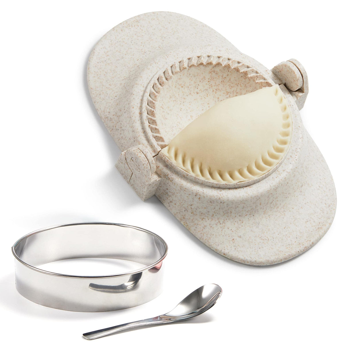 MUMSUNG empanada maker press with large mold for quick, neat dumplings