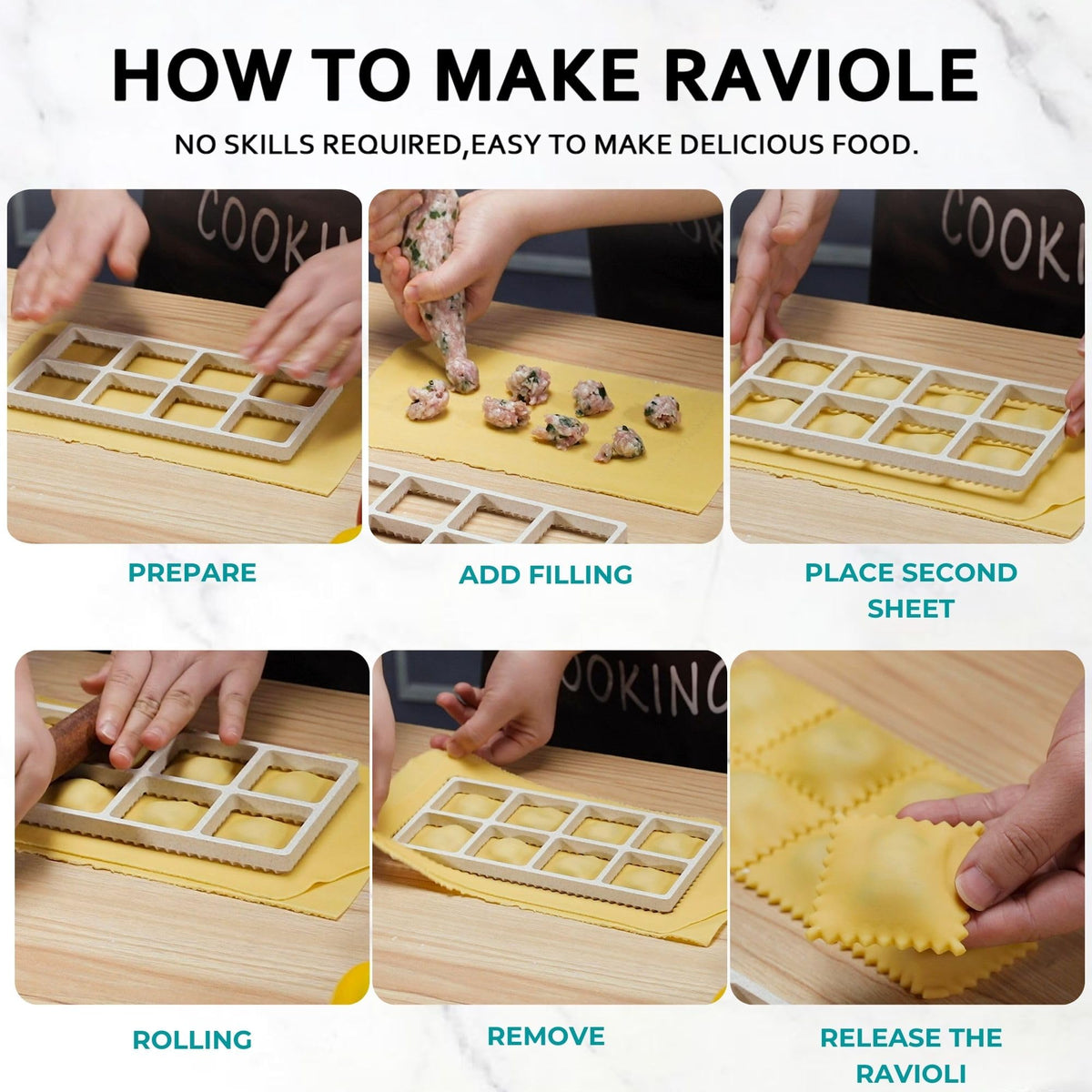 MUMSUNG Family-friendly tool for DIY ravioli with friends and family.