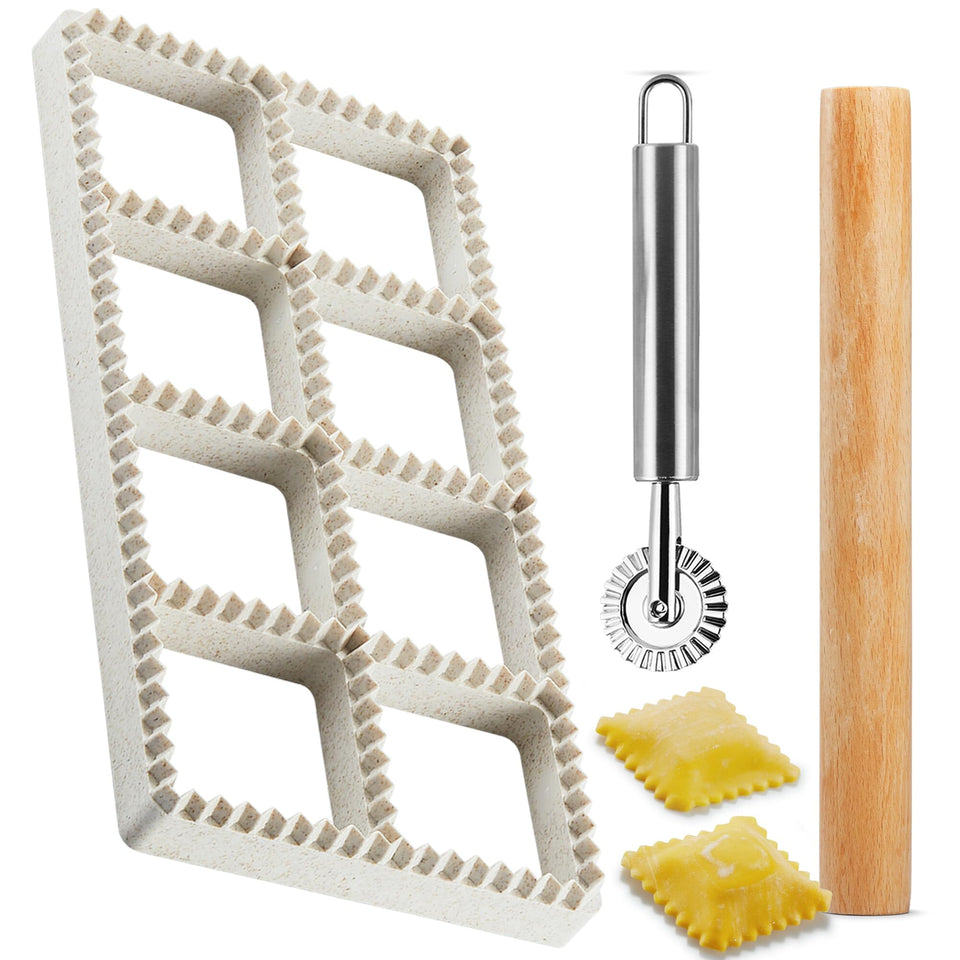 MUMSUNG ravioli press mold square-cut forming uniform shapes.