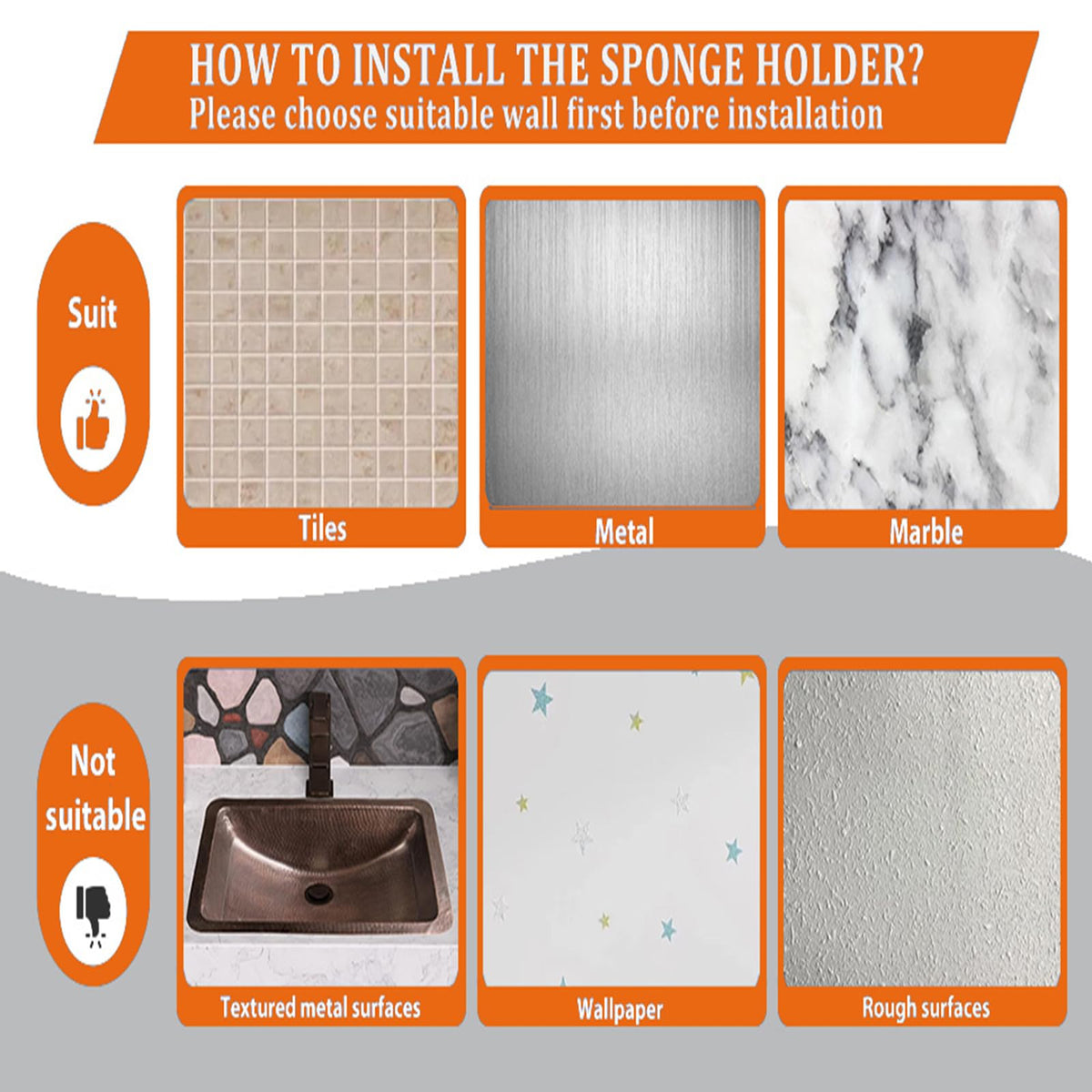 MURLONG three-in-one storage organizes sponge, soap, and brushes