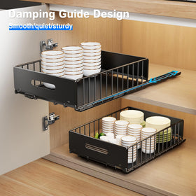 Mustorn heavy-duty carbon steel storage shelves withstand heavy kitchen items.
