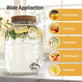 Mustry punch and juice dispenser, 1 gallon, perfect for events.